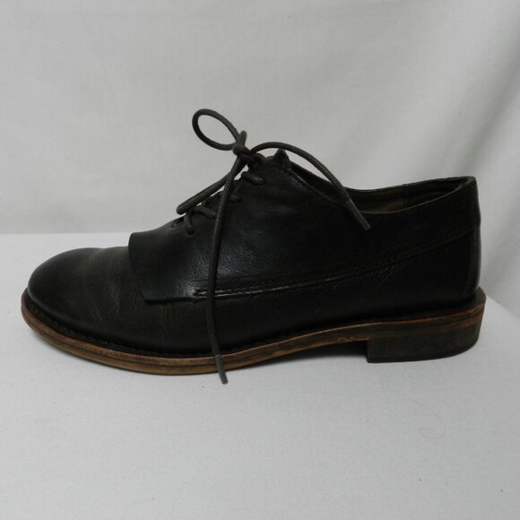 Gee WaWa Anthropologie Leather Hand Made Goodyear brown Oxfords Women Size Sz 7 - Picture 5 of 14